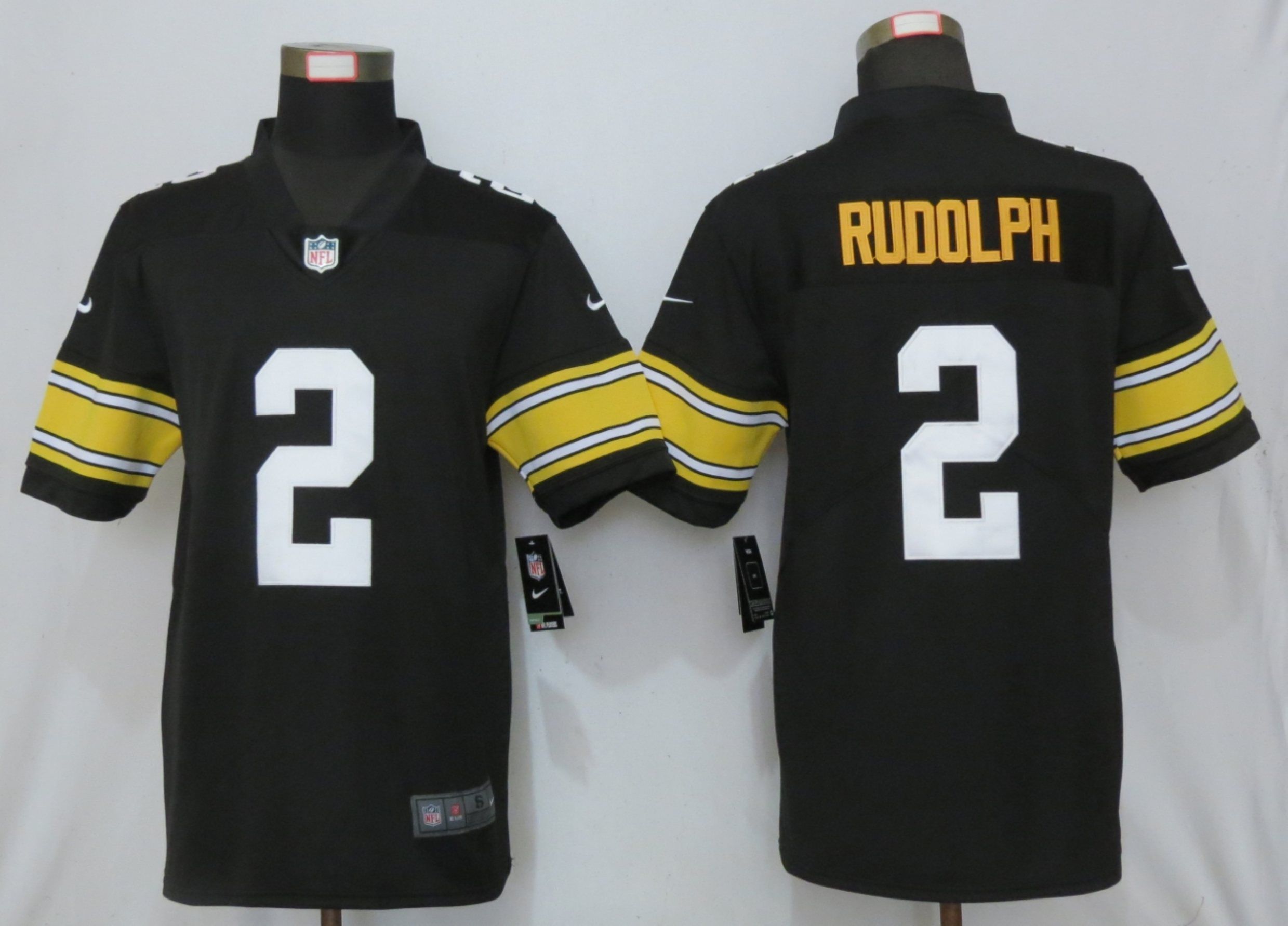 Men Pittsburgh Steelers #2 Rudolph Nike Black Alternate Game NFL Jerseys